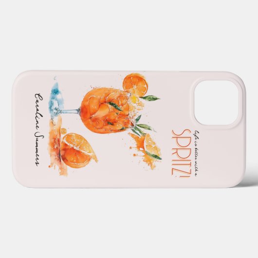 Chique leven is beter met een Spritz Waterverf Case-Mate iPhone Case (Achterkant (horizontaal))