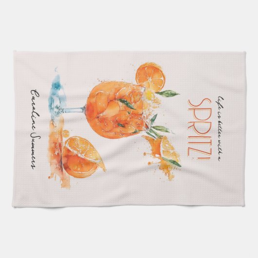 Chique leven is beter met een Spritz Waterverf Theedoek (Horizontaal)