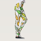 Chique levendige bladeren patroon leggings (Rechts)