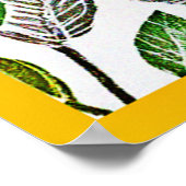 Chique levendige bladeren patroon poster (Hoek)