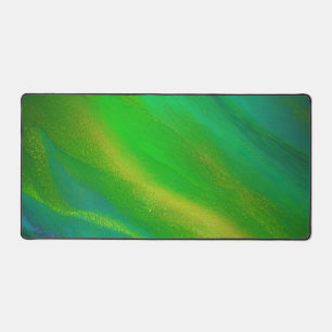 Chique levendige groen blauw groen goud juweel kle bureaumat