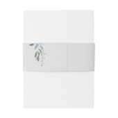 Chique licht grijs & blauw hortensia uitnodigingen wikkel (Achterkant Voorbeeld)