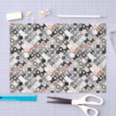 Chique licht mauve taupe beige grijze cirkels patr tissuepapier (Craft)