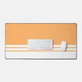 Chique licht Sinaasappel wit onderste rand racestr Bureaumat (Keyboard & Muis)