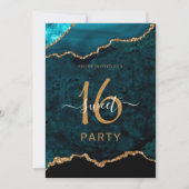 Chique lief zestien Blauwgroen gouden agaat partij Kaart (Voorkant)