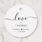 Chique liefde en Bedankt bruiloft Bedankjes Labels (Voorkant)