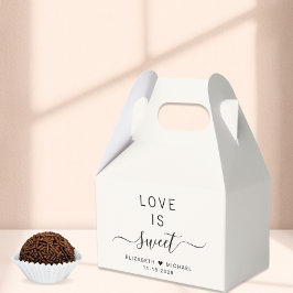 Chique liefde is zoete crème bruiloft bedankdoosjes