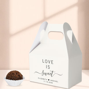 Chique liefde is zoete crème bruiloft bedankdoosjes