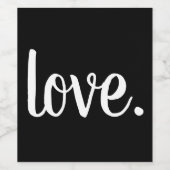 chique LIEFDE. script Wijn Etiket (Enkel label)