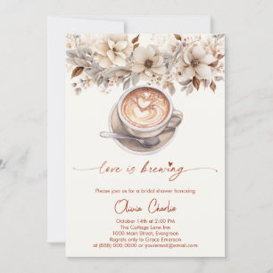 Chique Liefde Staat Op Bruiloft Bruidstent Coffee Kaart