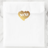 CHIQUE LIEFDE XOXO HART moderne faux glanzend goud Hart Sticker (Tas)