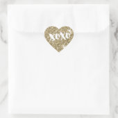 CHIQUE LIEFDE XOXO HART moderne faux gouden glitte Sticker (Tas)