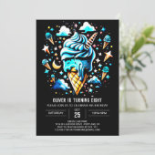 Chique lieve jongens jongen ijs verjaardag kaart (Staand voorkant)