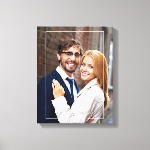 Chique Lijst en Monogram Foto Canvas Afdruk