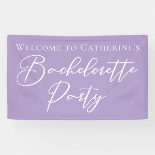 Chique Lila Paarse Bruidsfeest Verjaardagsfeest Ma Spandoek