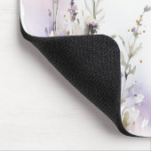 Chique Lila Paarse Wildflower Vlinder Waterverf Muismat (Hoek)