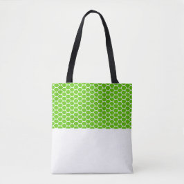 Chique Limoen Honingraat Patroon Wit Kleurblok Tote Bag