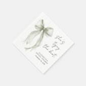 Chique lint coquette waterverf bruiloftsfeest servet (Hoek)