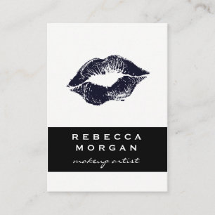 Chique Lipstick Blauwe Kus Visitekaartje