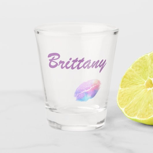 Chique lipstick print shot glas (Voorkant)