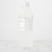 Chique Llama Blush Roze Bloemen Verjaardagsfeestje Waterfles Etiket (Achterkant)