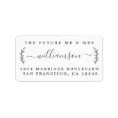 Chique Loof Toekomst Meneer Mevrouw Trouw Retourad Etiket (Voorkant)
