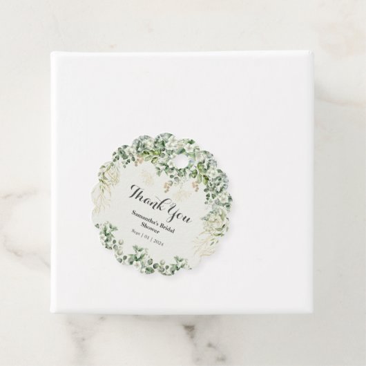 Chique Loof Weelderigheid: Botanische Trouw Favor Bedankjes Labels (In situ)