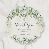 Chique Loof Weelderigheid: Botanische Trouw Favor  Bedankjes Labels (Achterkant)