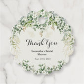 Chique Loof Weelderigheid: Botanische Trouw Favor Bedankjes Labels (Voorkant)