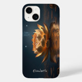 Chique Lotus Bloem Donker Case-Mate iPhone Case (Achterkant)