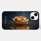 Chique Lotus Bloem Donker Case-Mate iPhone Case (Achterkant (horizontaal))