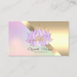 Chique Lotus Bloem Yoga Instructeur Visitekaartje