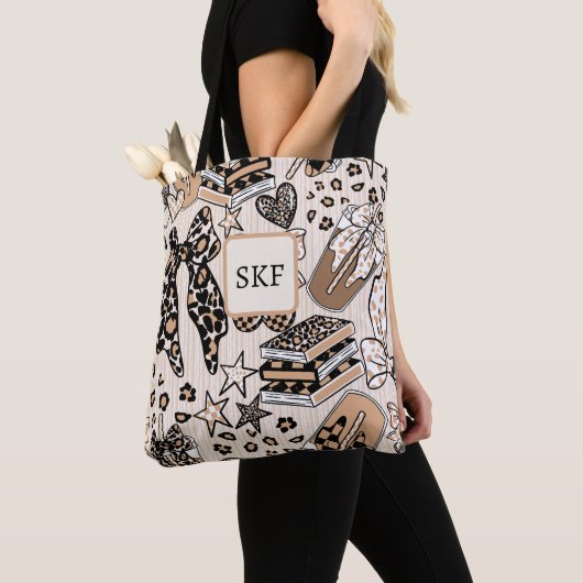 Chique Luipaard Coffee Lover Boodschappentas Aarde Tote Bag (Dichtbij)