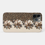 Chique Luipaard Dierprint & Bloemen Case-Mate iPhone Case (Achterkant (horizontaal))