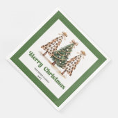 Chique Luipaard Kerstboom Eetservetten Op Maat! Servet (Hoek)