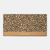 Chique luipaard print gepersonaliseerd bureaumat (Voorkant)