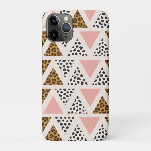 Chique Luipaard & Roze Driehoek Patroon Case-Mate iPhone Case (Achterkant)