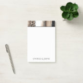 Chique Luipaard Wit Glitterig Crème Zwart Post-it® Notes (Kantoor)