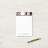 Chique Luipaard Wit Glitterig Crème Zwart Post-it® Notes (Op bureau)