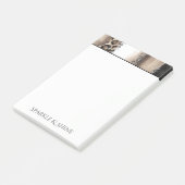 Chique Luipaard Wit Glitterig Crème Zwart Post-it® Notes (Schuin)