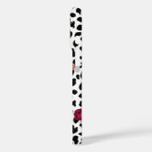 Chique Luipaardprint Bloem Hoesje met Rozen (Achterkant / Links)
