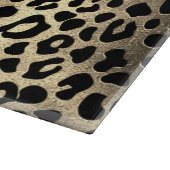 Chique Luipaardprint Coquette Strik Monogram Snijplank (Hoek)