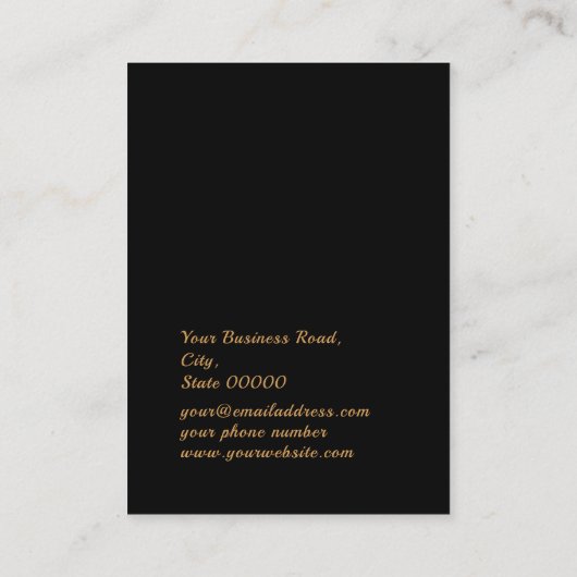 Chique Luipaardprint Patroon Sieraden Oorbellen Di Visitekaartje (Achterkant)