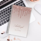 Chique Luxe Glitter Drips Roos Gold 2024 Planner