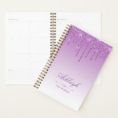 Chique luxe glitter druppels paars 2024 planner (Display)