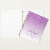 Chique luxe glitter druppels paars 2024 planner (Display)