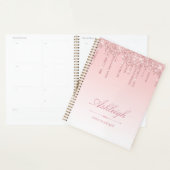 Chique luxe glitter druppels roze 2024 planner (Display)