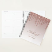 Chique luxe glittersprikkels roze goud 2024 planner (Display)