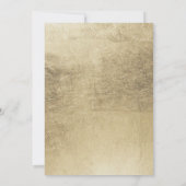 Chique luxe goud glitter gebladerte Bruiloft Kaart (Achterkant)