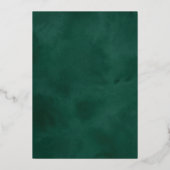 Chique luxe goud & groen geometrische moslim bruil folie uitnodiging (Achterkant)